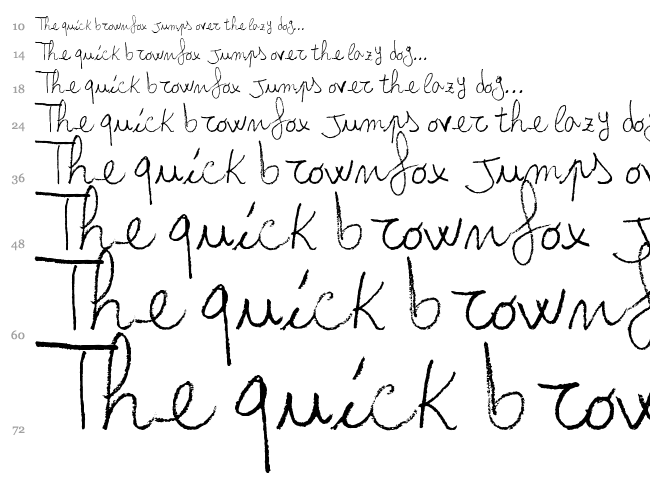 Arcangelo's Words font waterfall